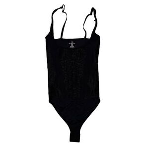 Gloria Vanderbilt Slight Stretch Tank Bodysuit In Black